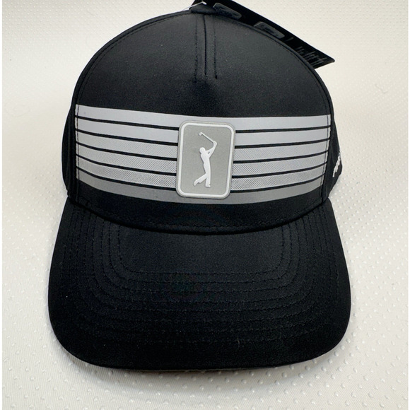 NWT Golf PGA Tour Hat Men's One-Size Adjustable Black Pro Series Baseball Cap - Picture 1 of 7